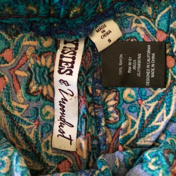 Blue and Orange Print Shorts - Picture 2 of 3